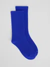 Eileen Fisher Loopy Terry Cotton Crew Sock In Blue