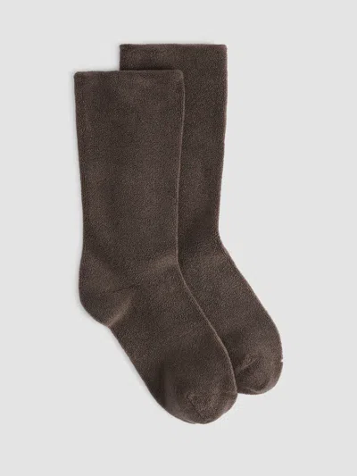 Eileen Fisher Loopy Terry Sock In Brown