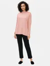 Eileen Fisher Luxe Merino Stretch Tunic In Responsible Wool In Pink