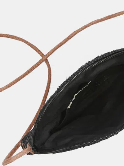 Eileen Fisher Mar Y Sol Crocheted Raffia Circle Bag In Black