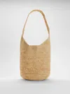 Eileen Fisher Mar Y Sol  Raffia Bucket Bag In Brown