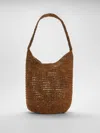 Eileen Fisher Mar Y Sol  Raffia Bucket Bag In Brown