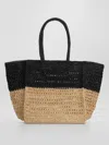 Eileen Fisher Mar Y Sol For  Raffia Beach Tote In Multi
