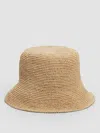 Eileen Fisher Mar Y Sol For  Raffia Bucket Hat In Brown