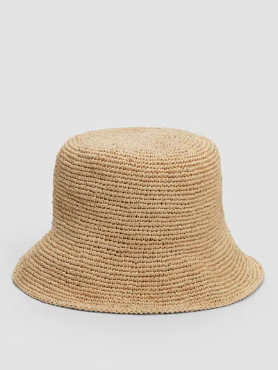 Eileen Fisher Mar Y Sol For  Raffia Bucket Hat In Neutral