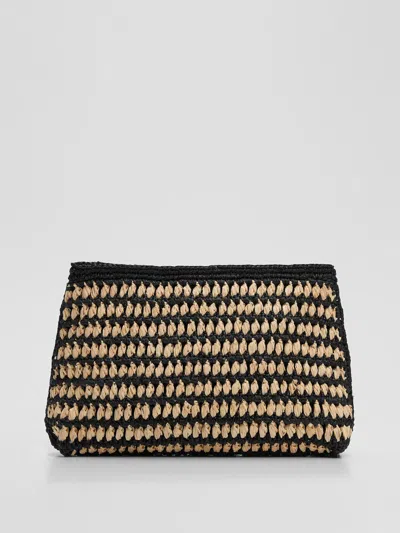 Eileen Fisher Mar Y Sol For  Raffia Clutch In Brown