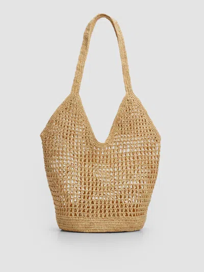 Eileen Fisher Mar Y Sol For  Raffia Shopper Tote In Brown