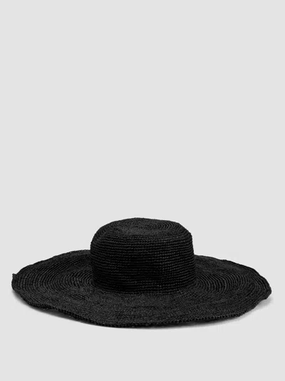 Eileen Fisher Mar Y Sol For  Raffia Sun Hat In Black