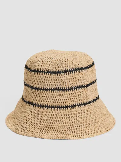 Eileen Fisher Mar Y Sol For  Stripe Bucket Hat In Gold