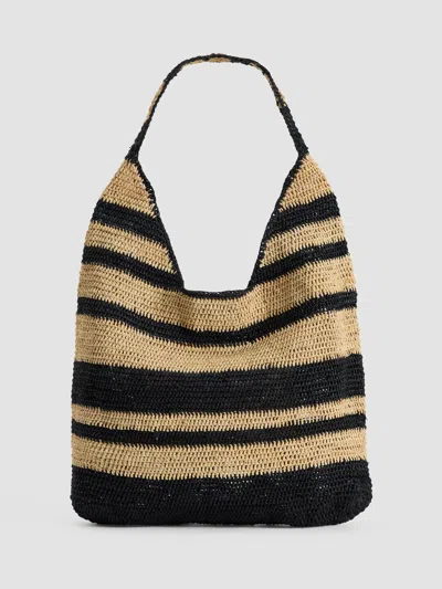 Eileen Fisher Mar Y Sol For  Striped Shopper Tote In Brown