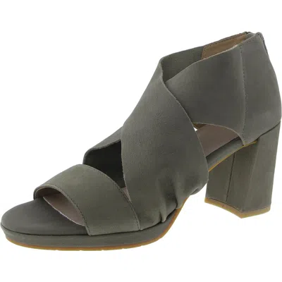 Eileen Fisher Marla Womens Zipper Manmade Block Heel In Green