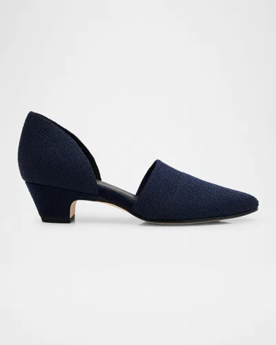 Eileen Fisher Marra Knit D'orsay Pumps In Midnight
