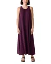 Eileen Fisher Sleeveless Jersey Maxi Dress In Purple