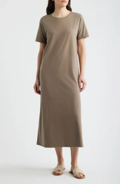 Eileen Fisher Maxi T-shirt Dress In Brown