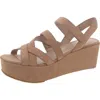 Eileen Fisher Mazy Womens Nubuck Padded Insole Wedge Sandals In Multi