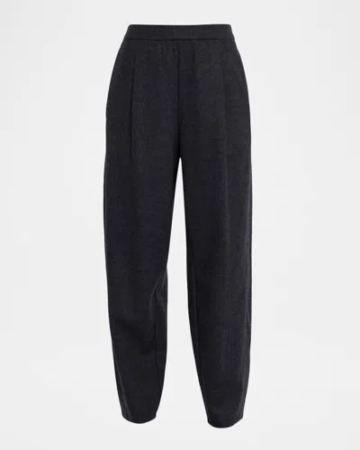 EILEEN FISHER MELANGE FELTED WOOL JERSEY LANTERN PANTS