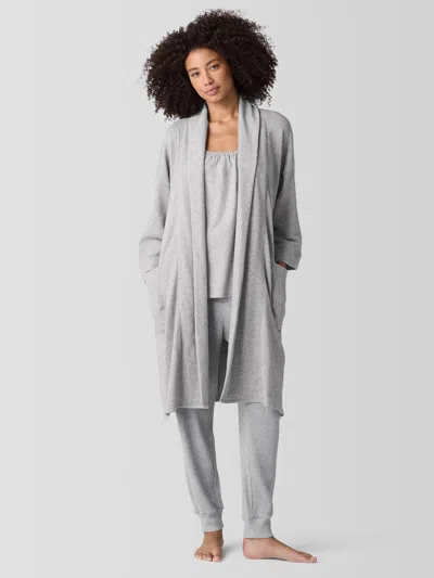 Eileen Fisher Melange Lightweight Organic Cotton Terry Robe