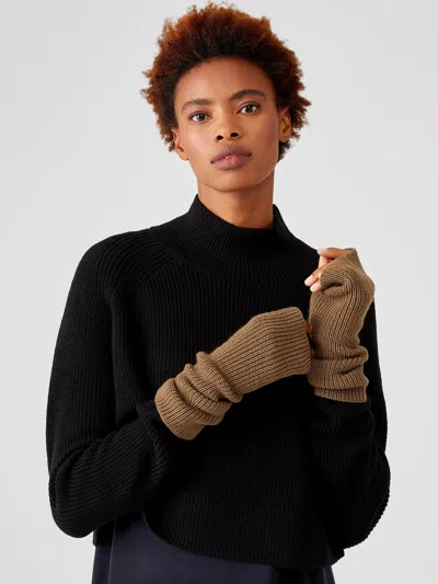 Eileen Fisher Merino Glovelettes In Black