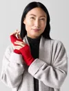 Eileen Fisher Merino Glovelettes In Regenerative Wool In Red