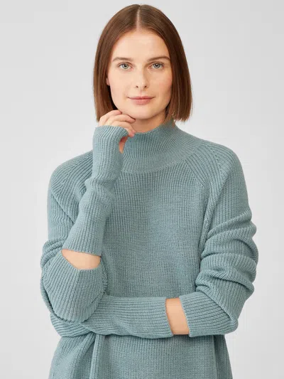 Eileen Fisher Merino Glovelettes In Responsible Wool In Green