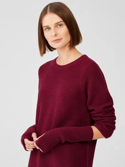 Eileen Fisher Merino Glovelettes In Responsible Wool In Red