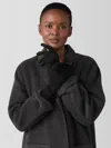 Eileen Fisher Merino Gloves In Regenerative Wool In Black