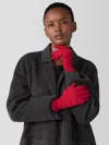 Eileen Fisher Merino Gloves In Regenerative Wool In Red