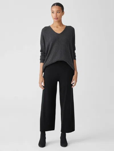 Eileen Fisher Merino Jersey Straight Pant In Gray