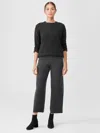 Eileen Fisher Merino Jersey Straight Pant In Gray