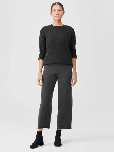 Eileen Fisher Merino Jersey Straight Pant In Gray