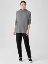 Eileen Fisher Merino Jersey Tapered Pant In Gray