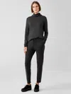 Eileen Fisher Merino Jersey Tapered Pant In Gray