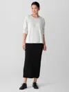 Eileen Fisher Merino Pencil Skirt In Regenerative Wool In Black