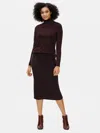 Eileen Fisher Merino Pencil Skirt In Regenerative Wool In Brown