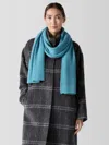 Eileen Fisher Merino Scarf In Regenerative Wool In Blue