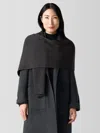 Eileen Fisher Merino Scarf In Regenerative Wool In Black