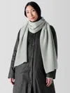 Eileen Fisher Merino Scarf In Regenerative Wool In Gray