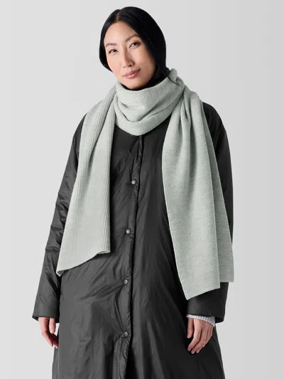 Eileen Fisher Merino Scarf In Regenerative Wool In Gray