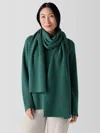 Eileen Fisher Merino Scarf In Regenerative Wool In Green