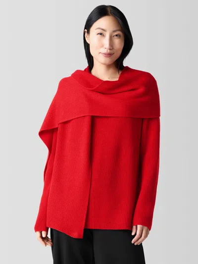 Eileen Fisher Merino Scarf In Regenerative Wool In Brown