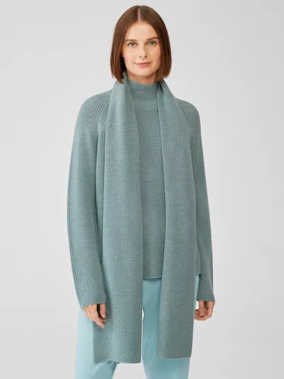 Eileen Fisher Merino Scarf In Responsible Wool In Green