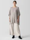 Eileen Fisher Merino Sequin Poncho In Gray