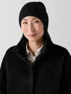 Eileen Fisher Merino Sequin Sparkle Hat In Black
