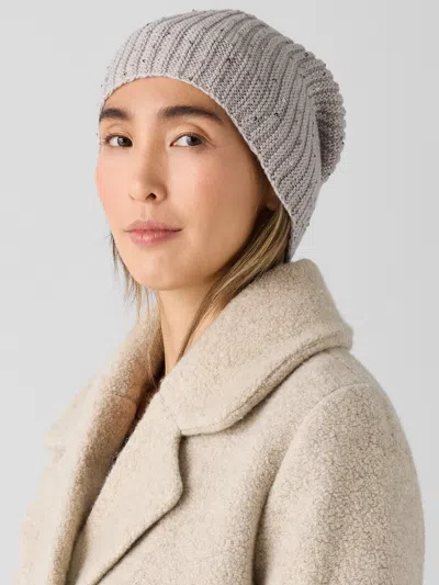 Eileen Fisher Merino Sequin Sparkle Hat In Gray