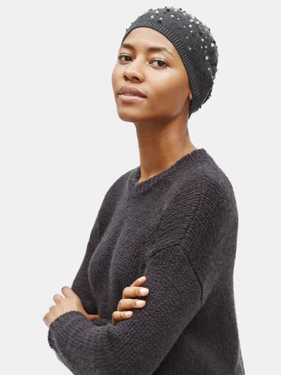 Eileen Fisher Merino Sequins Hat In Responsible Wool In Gray