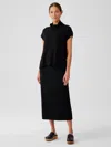 Eileen Fisher Merino Slim Pencil Skirt In Regenerative Wool In Black