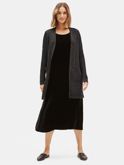 Eileen Fisher Merino Sparkle Cardigan In Responsible Wool In Black