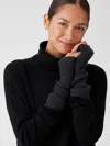 Eileen Fisher Merino Thermal Rib Glovelettes In Regenerative Wool In Gray