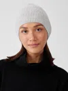 Eileen Fisher Merino Thermal Rib Hat In Regenerative Wool In Gray