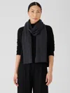 Eileen Fisher Merino Thermal Rib Scarf In Regenerative Wool In Gray